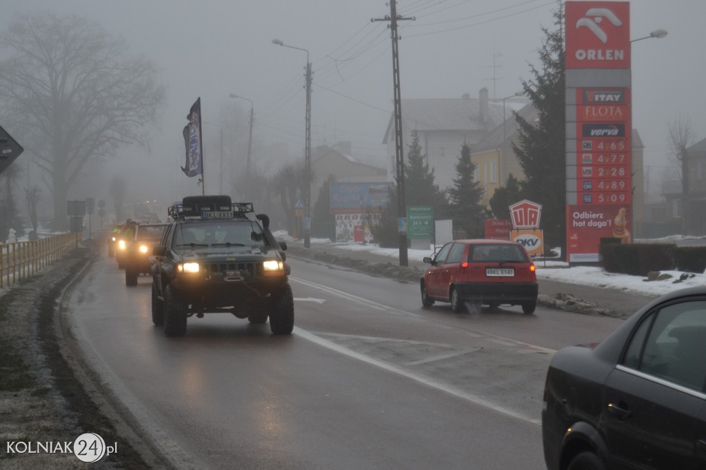 Przejazd samochodów terenowych przez Kolno