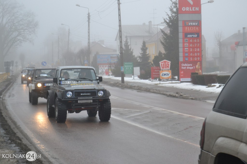 Przejazd samochodów terenowych przez Kolno