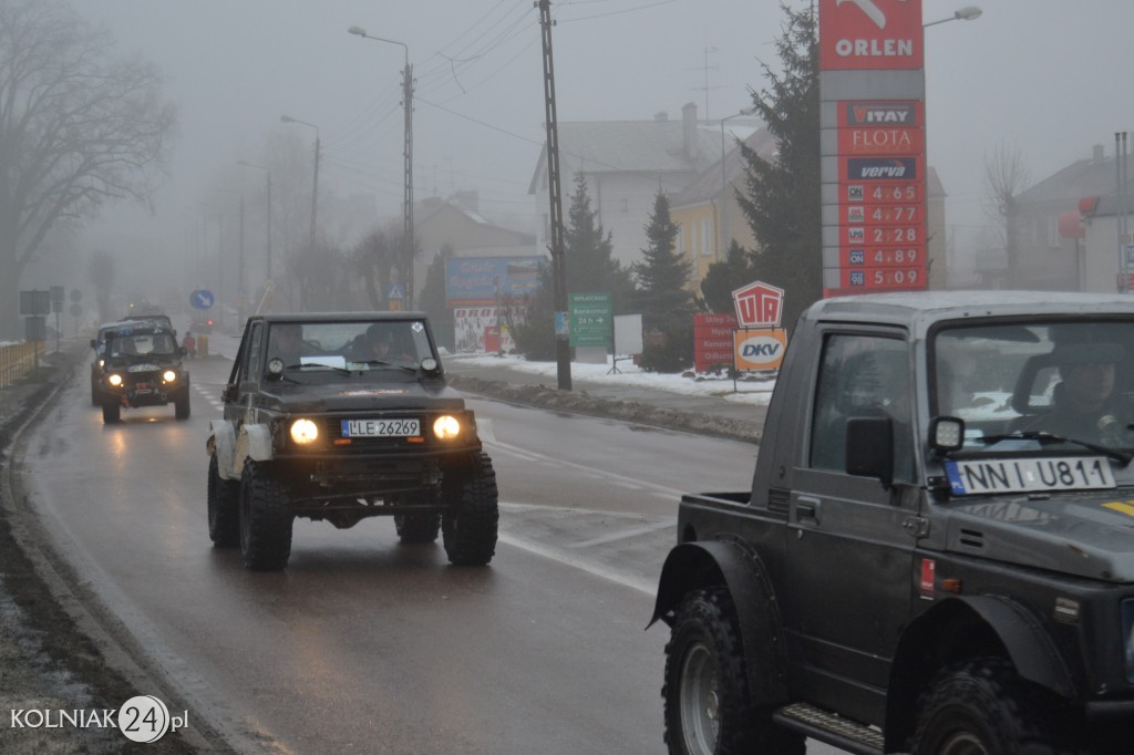Przejazd samochodów terenowych przez Kolno