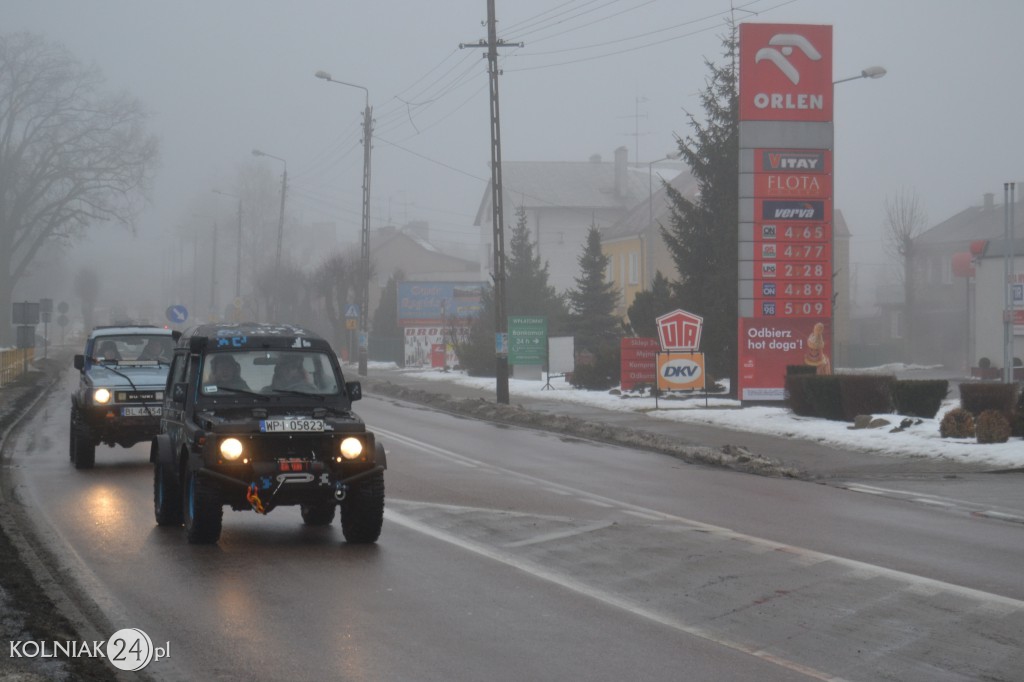 Przejazd samochodów terenowych przez Kolno