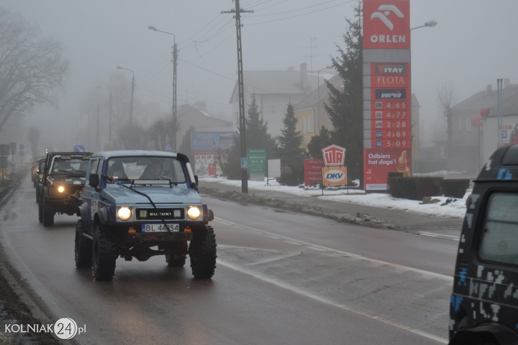 Przejazd samochodów terenowych przez Kolno