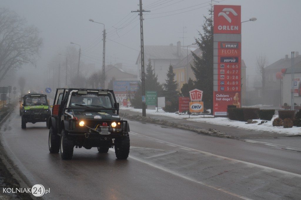 Przejazd samochodów terenowych przez Kolno