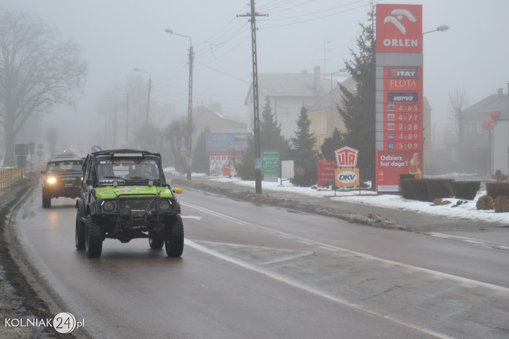 Przejazd samochodów terenowych przez Kolno