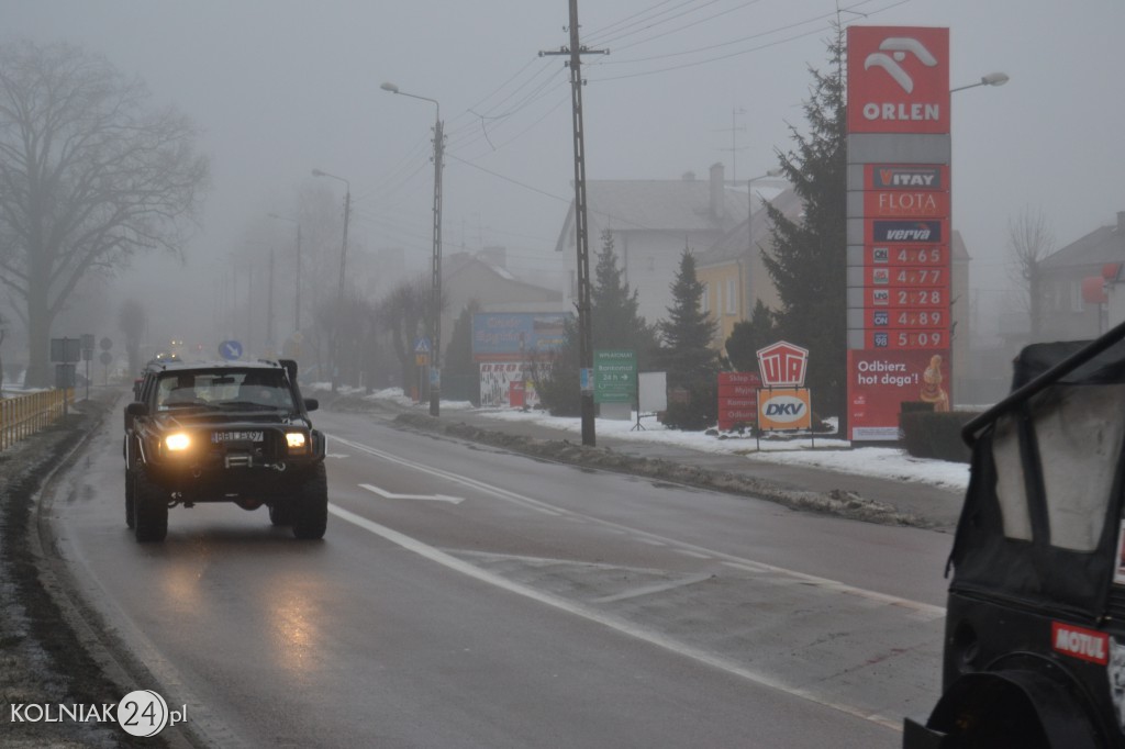 Przejazd samochodów terenowych przez Kolno