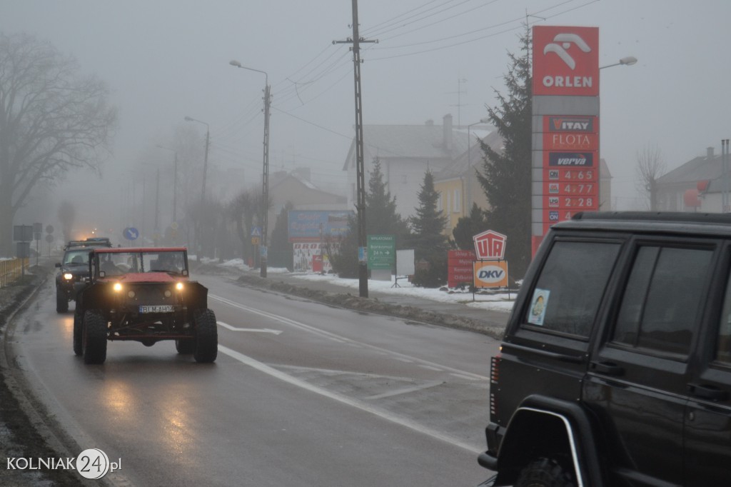 Przejazd samochodów terenowych przez Kolno