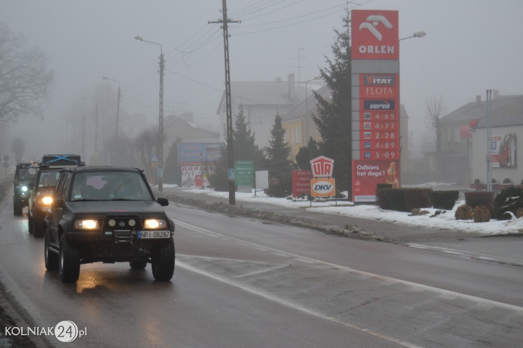 Przejazd samochodów terenowych przez Kolno