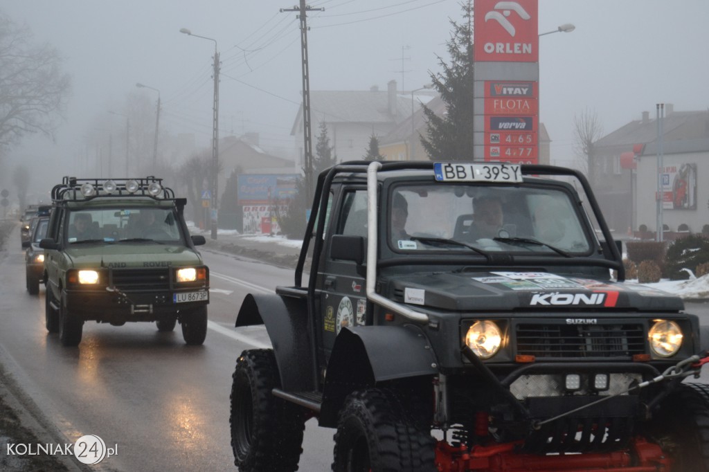 Przejazd samochodów terenowych przez Kolno