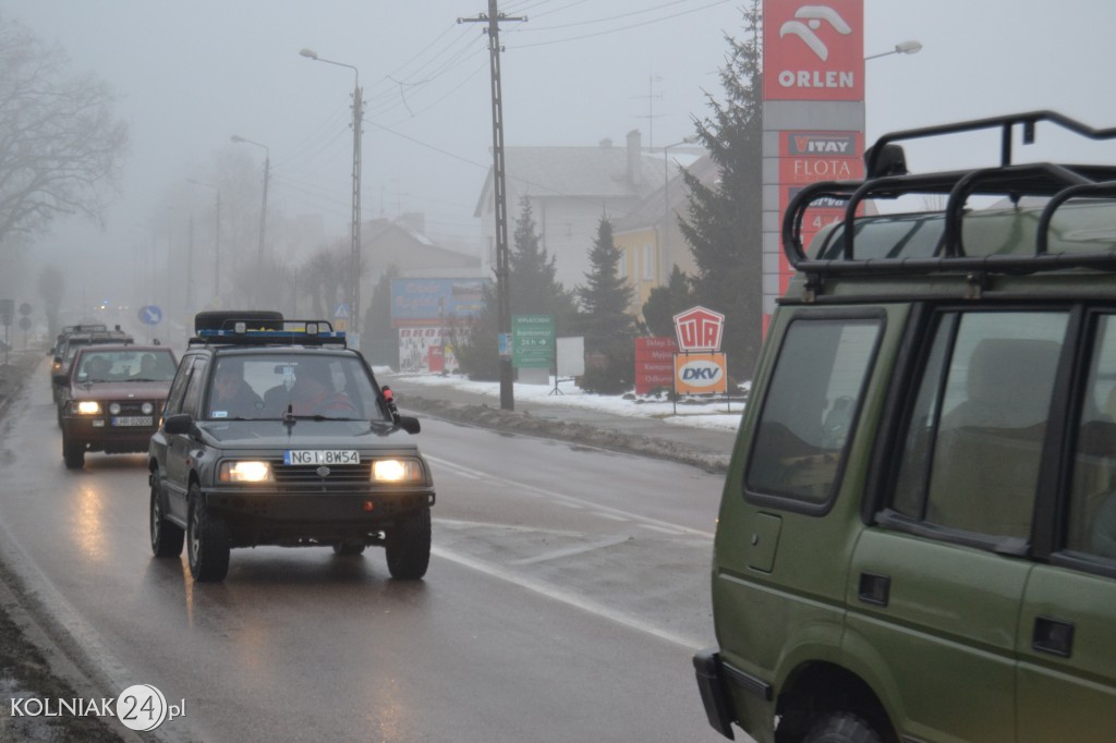 Przejazd samochodów terenowych przez Kolno