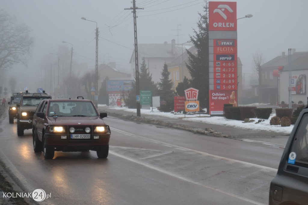 Przejazd samochodów terenowych przez Kolno