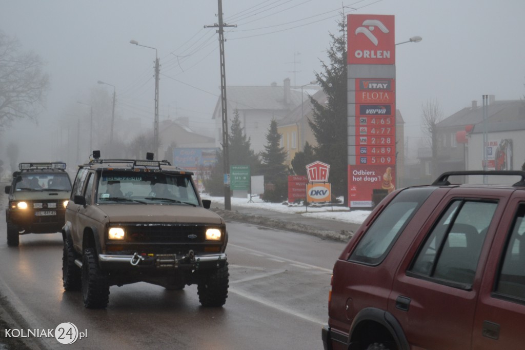 Przejazd samochodów terenowych przez Kolno
