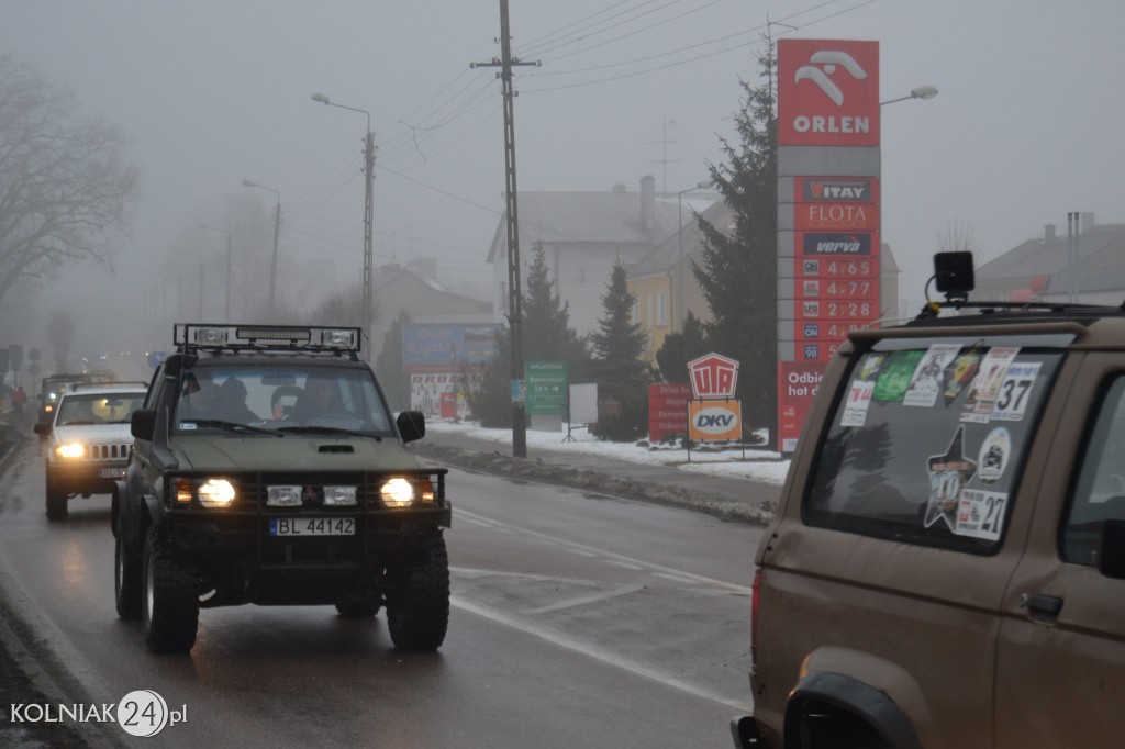 Przejazd samochodów terenowych przez Kolno