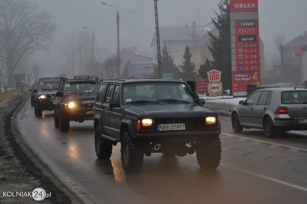 Przejazd samochodów terenowych przez Kolno
