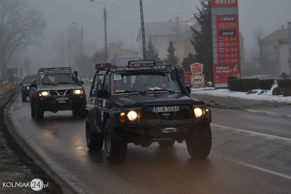 Przejazd samochodów terenowych przez Kolno
