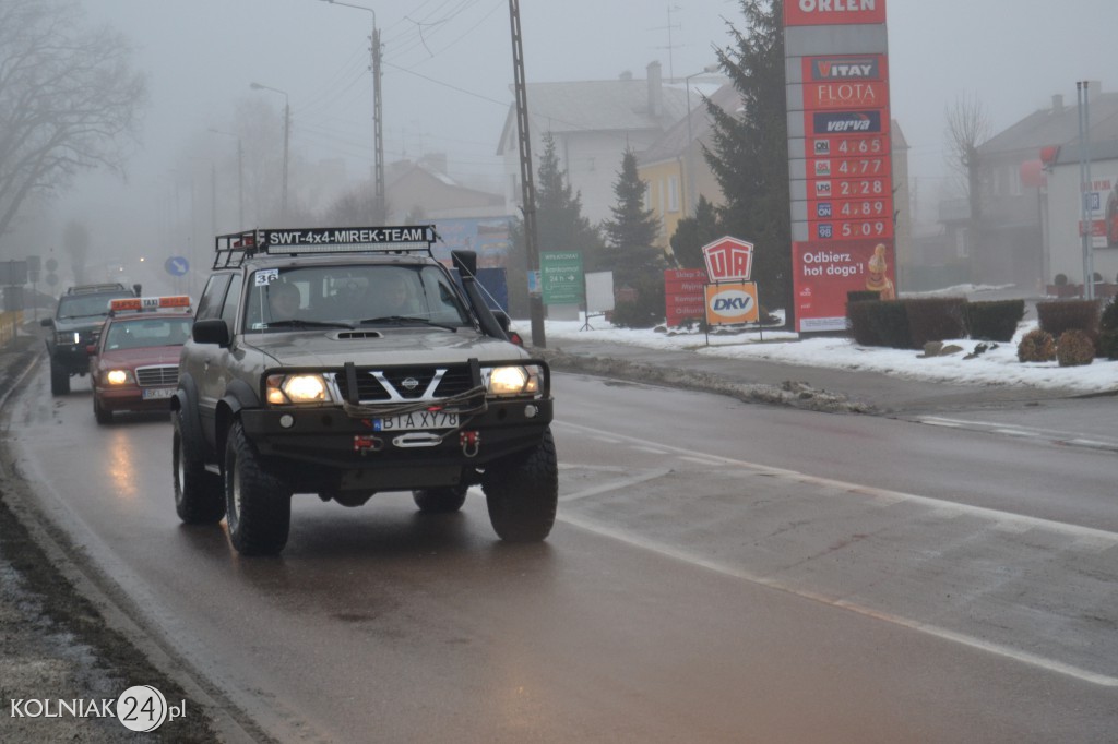 Przejazd samochodów terenowych przez Kolno