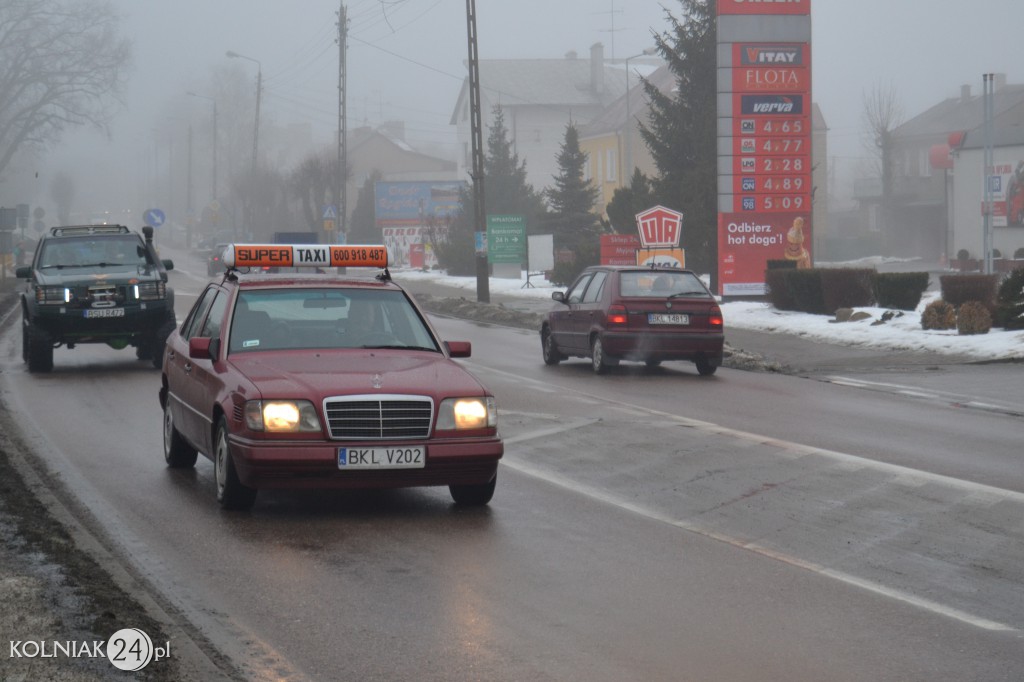 Przejazd samochodów terenowych przez Kolno