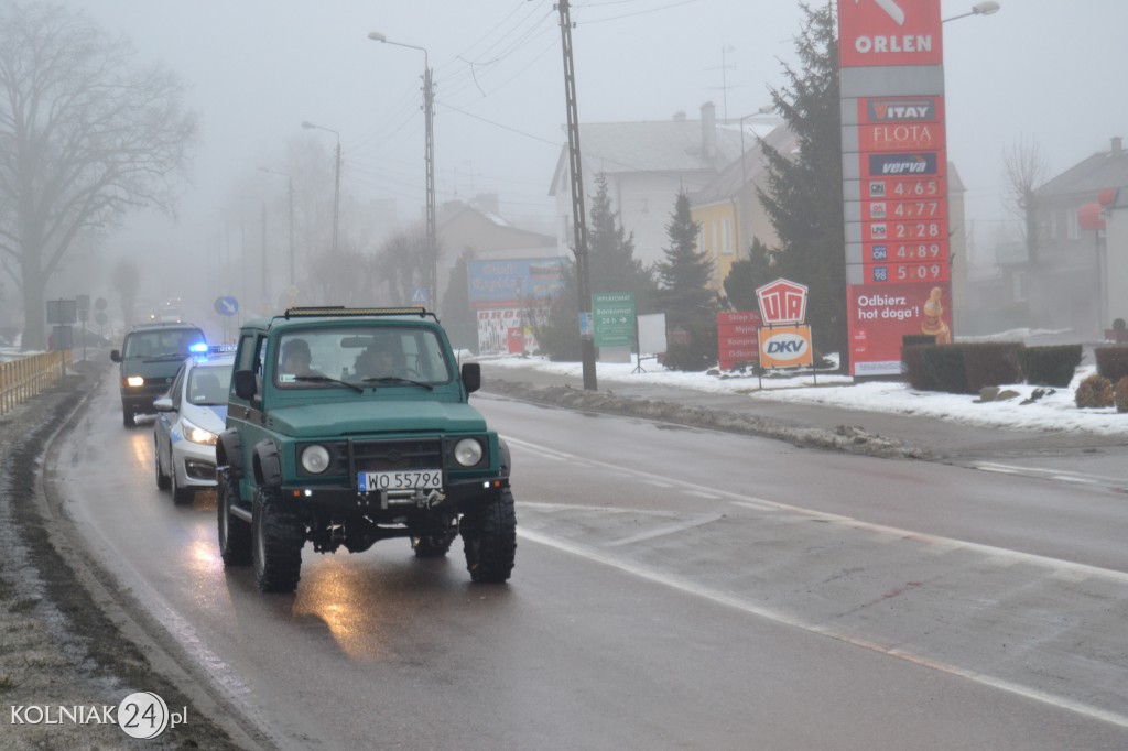 Przejazd samochodów terenowych przez Kolno