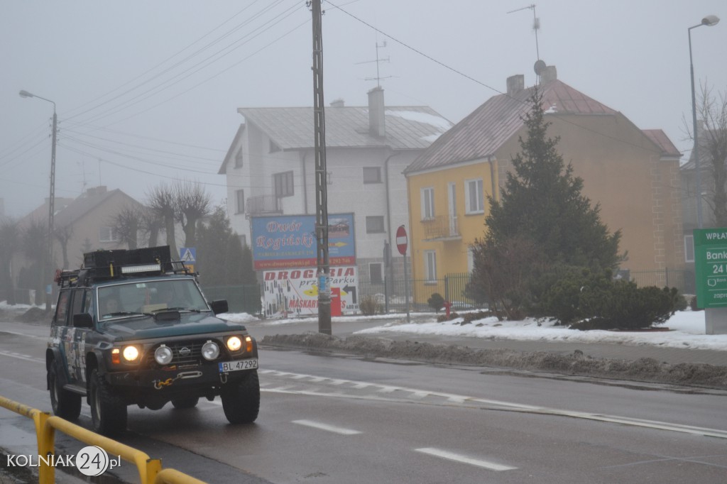 Przejazd samochodów terenowych przez Kolno