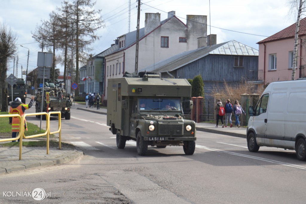 Przejazd grupy bojowej NATO przez Kolno