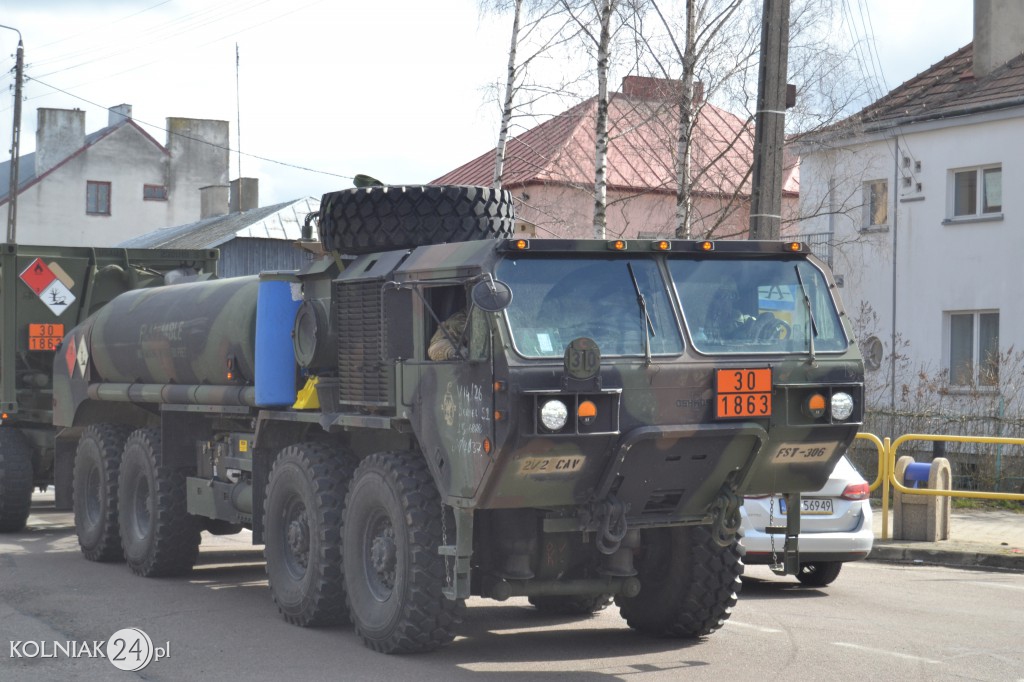 Przejazd grupy bojowej NATO przez Kolno
