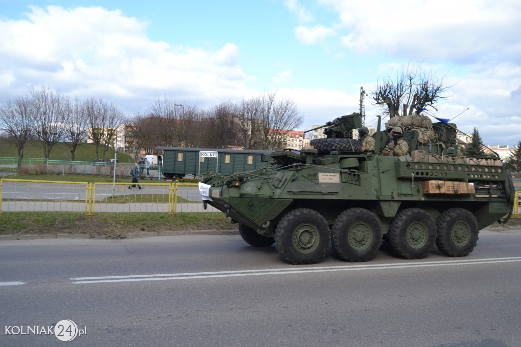 Przejazd grupy bojowej NATO przez Kolno