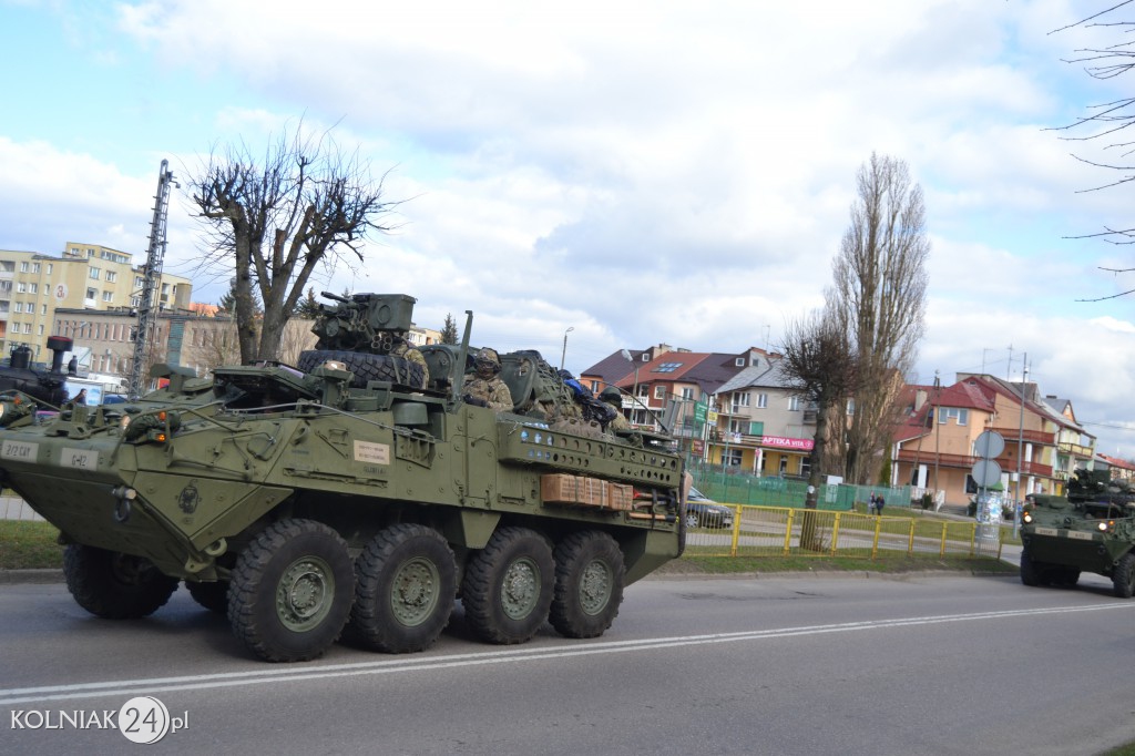 Przejazd grupy bojowej NATO przez Kolno