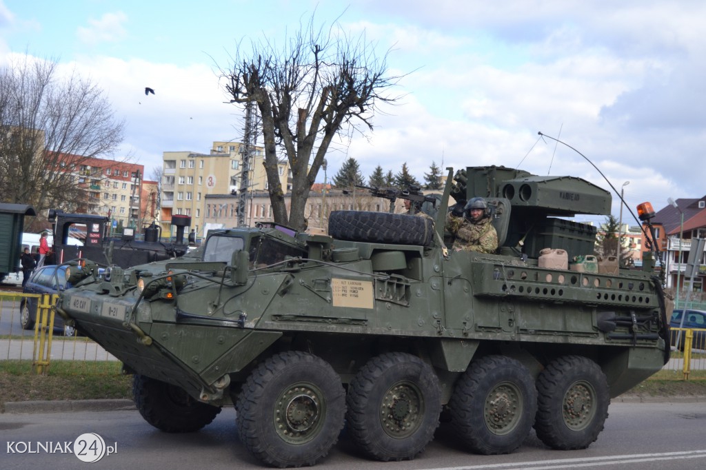 Przejazd grupy bojowej NATO przez Kolno