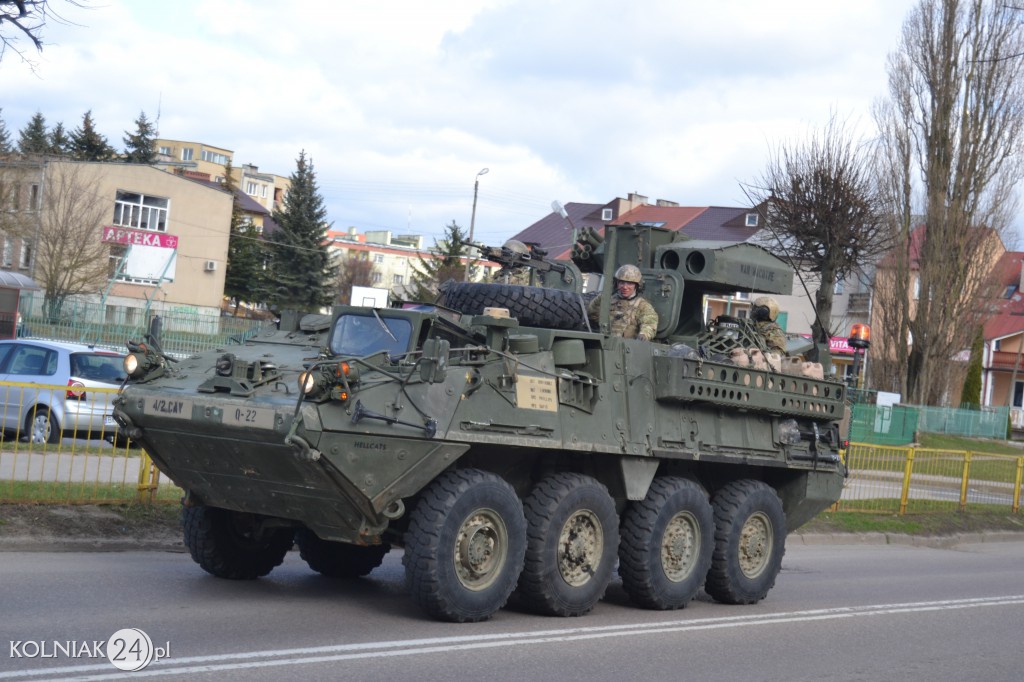 Przejazd grupy bojowej NATO przez Kolno