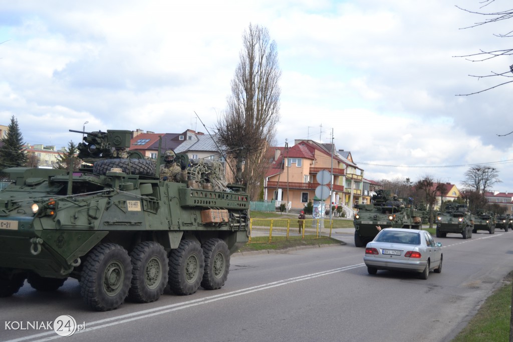 Przejazd grupy bojowej NATO przez Kolno