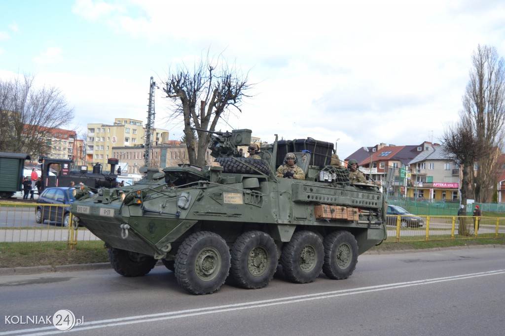 Przejazd grupy bojowej NATO przez Kolno