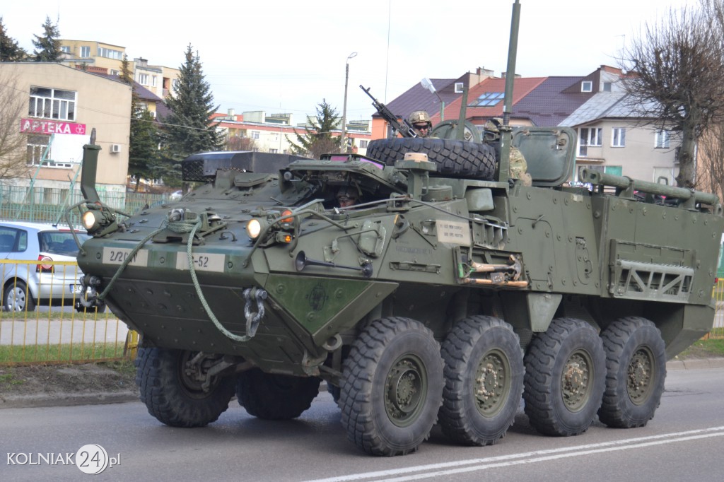 Przejazd grupy bojowej NATO przez Kolno