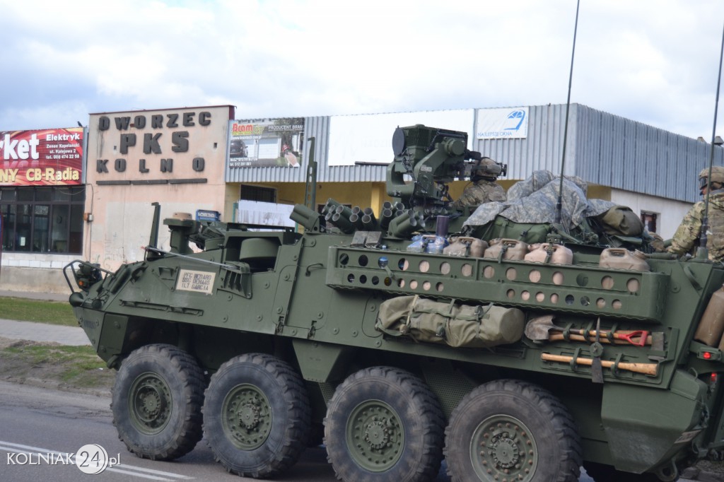 Przejazd grupy bojowej NATO przez Kolno