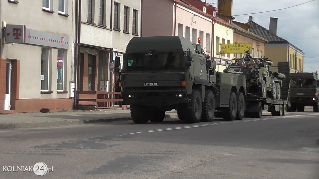 Przejazd grupy bojowej NATO przez Kolno