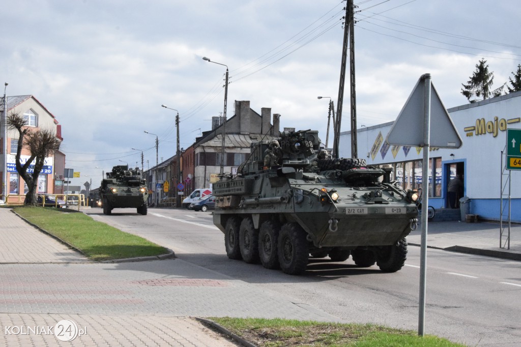 Przejazd grupy bojowej NATO przez Kolno