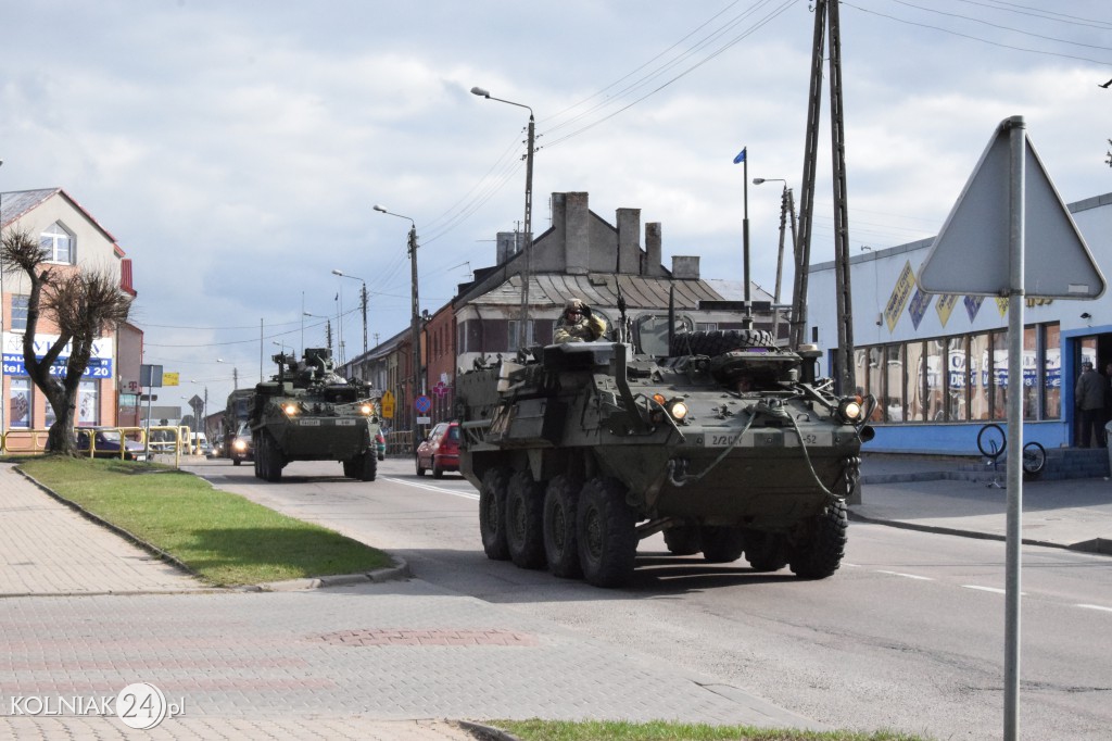 Przejazd grupy bojowej NATO przez Kolno