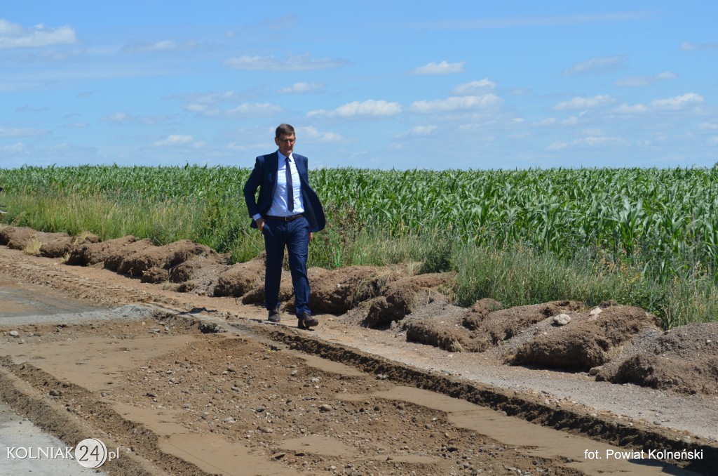 Trwają prace na drodze Grabowo - Konopki Białystok