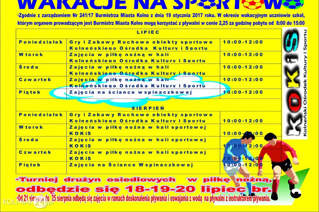 Oferta wakacyjna KOKiS