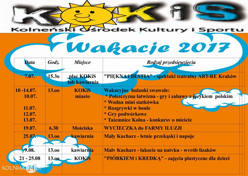 Oferta wakacyjna KOKiS