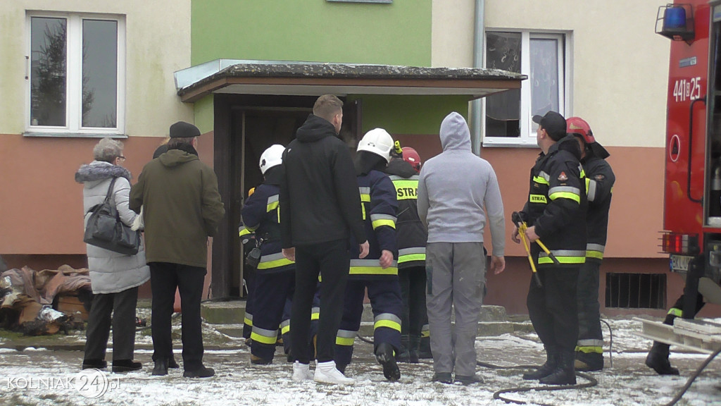 Pożar piwnicy na ulicy Sportowej