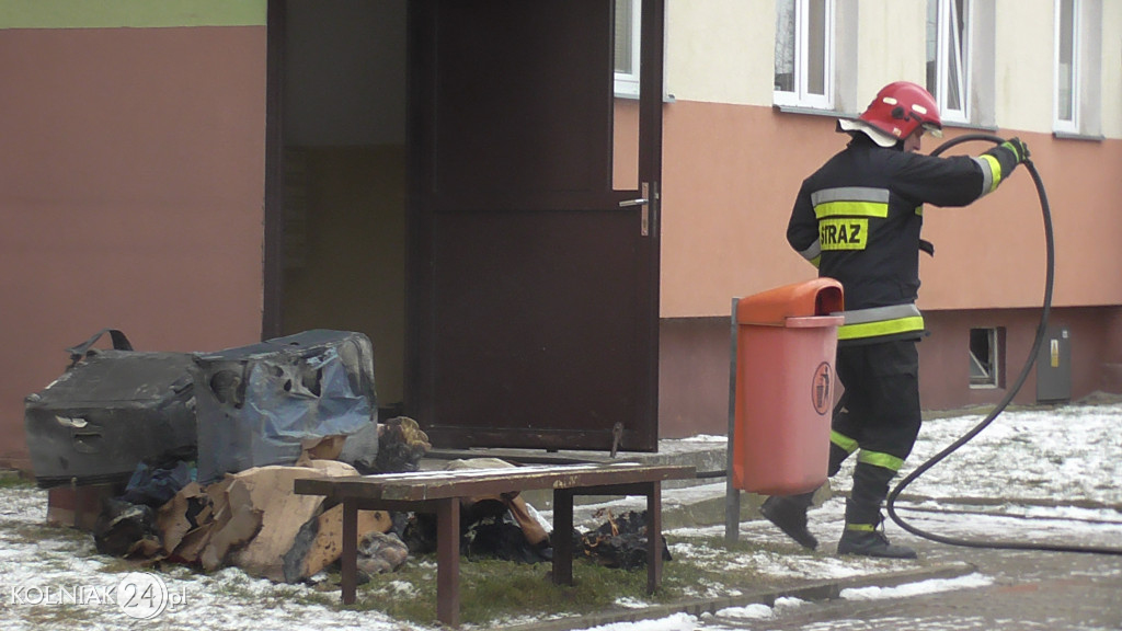 Pożar piwnicy na ulicy Sportowej