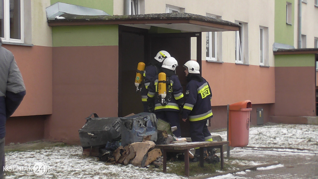 Pożar piwnicy na ulicy Sportowej