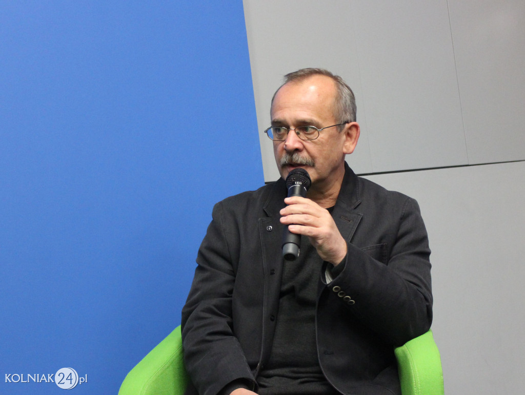 Wojciech Jagielski na spotkaniu autorskim o Kolnie