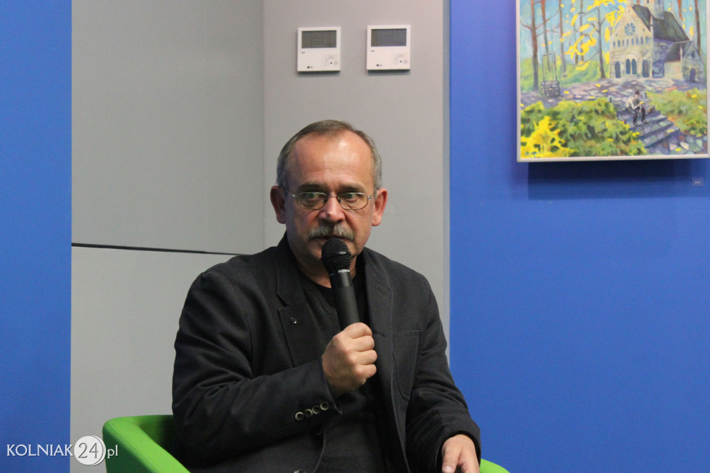 Wojciech Jagielski na spotkaniu autorskim o Kolnie
