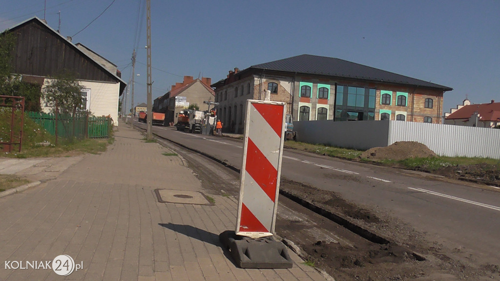 Prace ziemne na krajówce w Kolnie