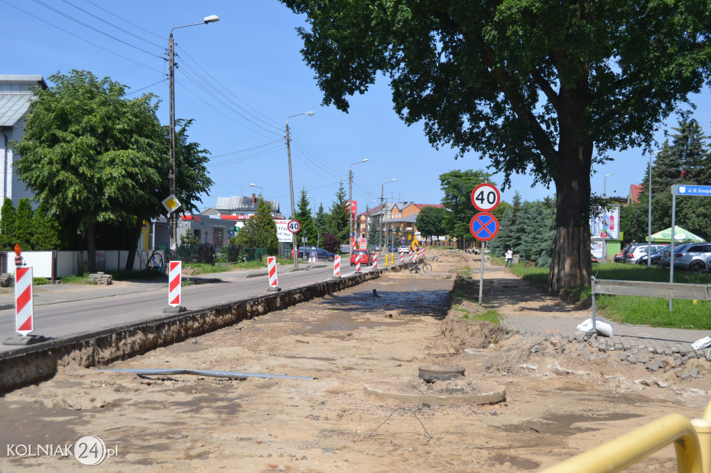 Kolejne zdjęcia z remontu drogi krajowej w Kolnie