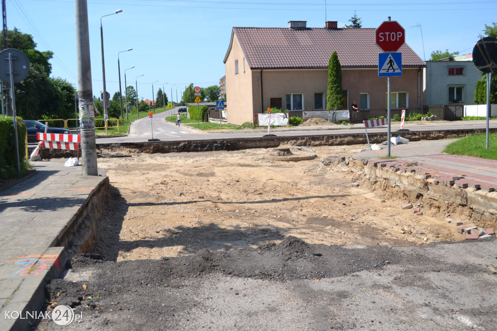 Kolejne zdjęcia z remontu drogi krajowej w Kolnie