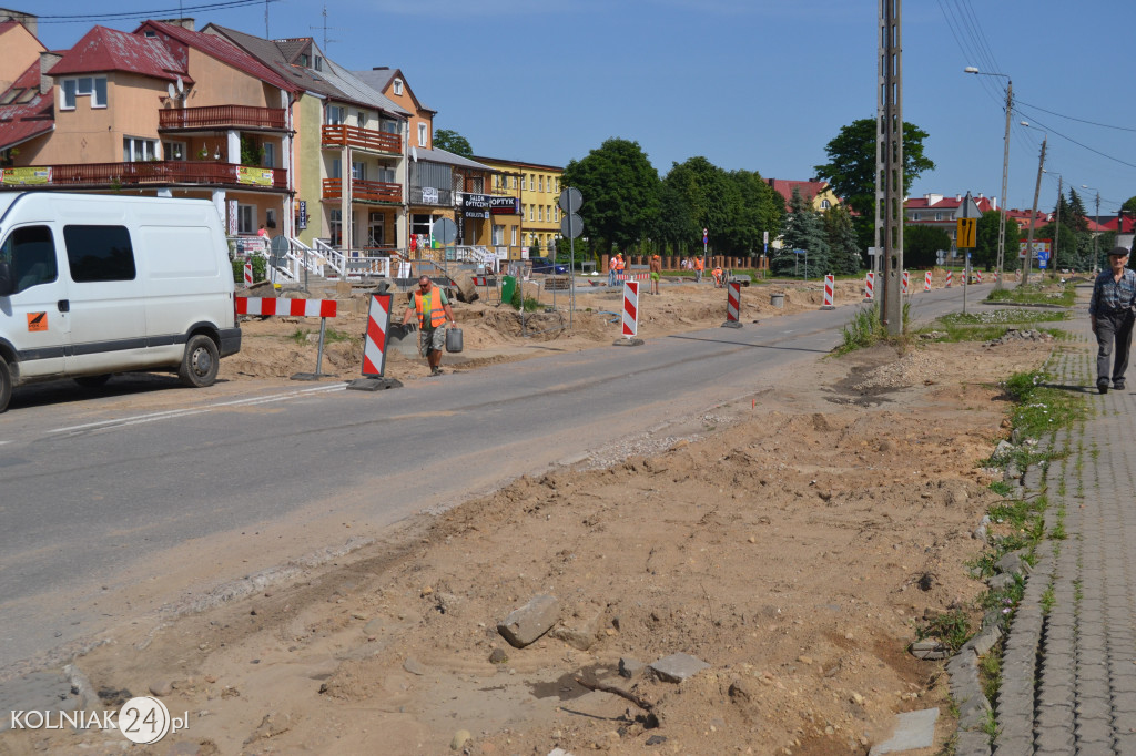 Kolejne zdjęcia z remontu drogi krajowej w Kolnie