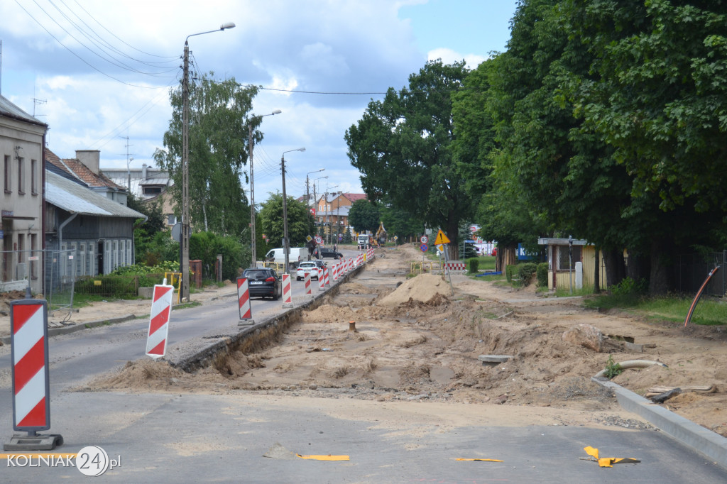 Kolejne zdjęcia z remontu drogi krajowej w Kolnie