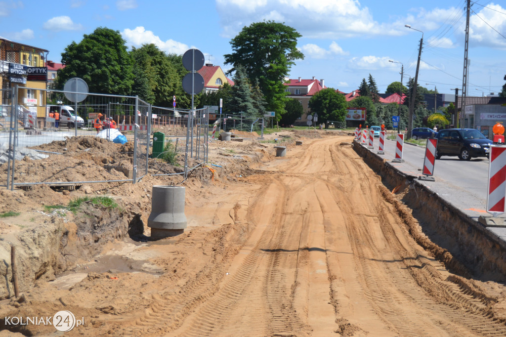 Kolejne zdjęcia z remontu drogi krajowej w Kolnie