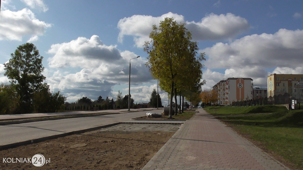 Prace budowlane na ulicy Dąbrowskiej w Kolnie