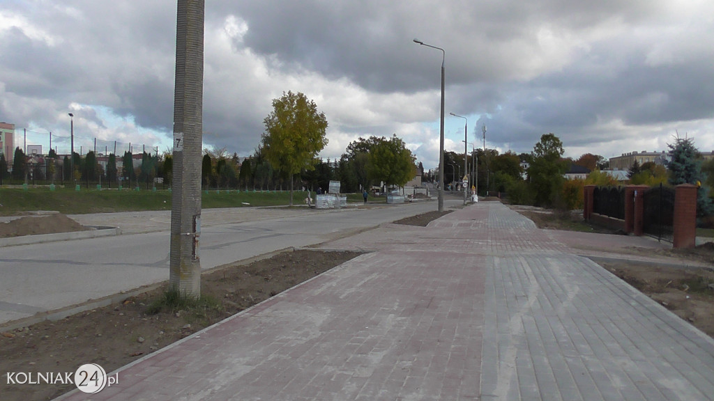 Prace budowlane na ulicy Dąbrowskiej w Kolnie